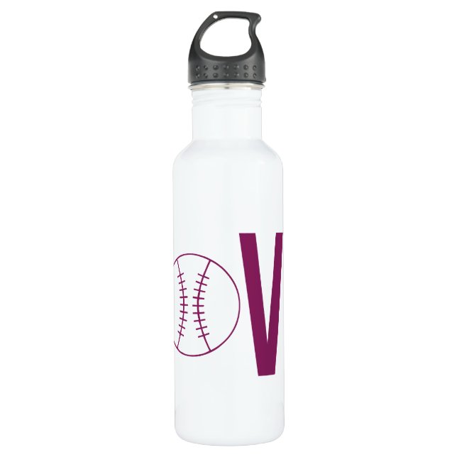 Liebe Baseball Trinkflasche (Vorderseite)