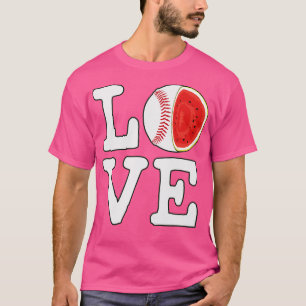 Liebe Baseball Wassermelone T-Shirt