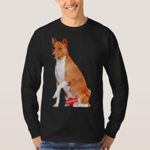 Liebe Basenji Dog Mama Vater Welpe Niedlichen Haus T-Shirt