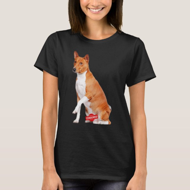 Liebe Basenji Dog Mama Vater Welpe Niedlichen Haus T-Shirt (Vorderseite)