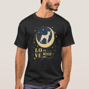 Liebe Basenji zum Mond T-Shirt