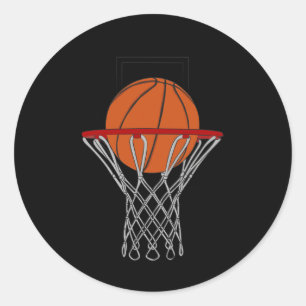 Liebe Basketball 4 Runder Aufkleber