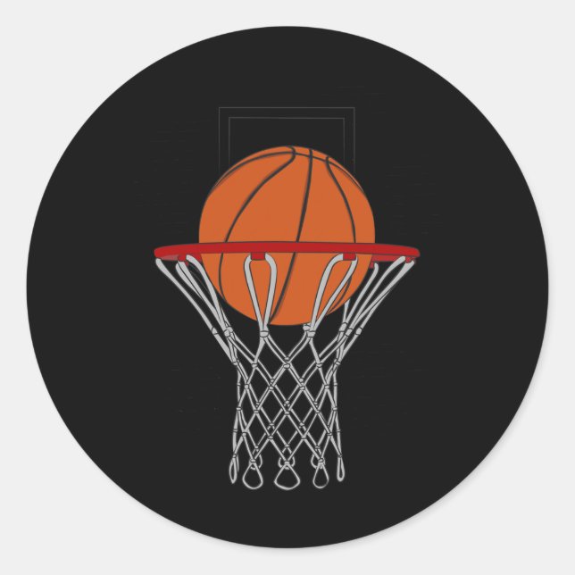 Liebe Basketball 4 Runder Aufkleber (Vorderseite)