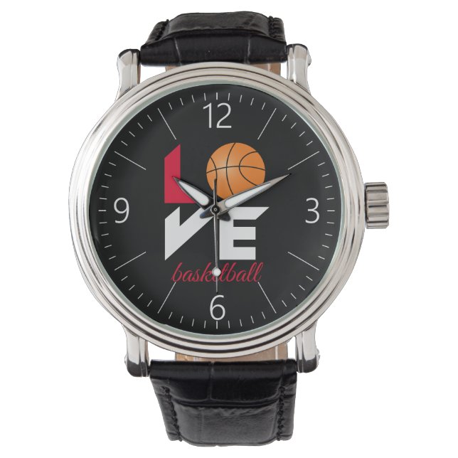 Liebe Basketball Armbanduhr (Vorderseite)