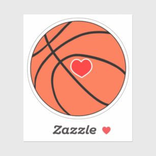 Liebe Basketball Aufkleber