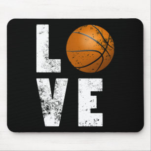 Liebe Basketball Cooles Design für Sportliebhaber Mousepad