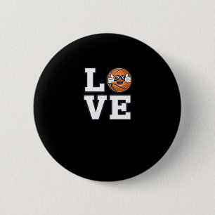 Liebe Basketball Design mit Coolem Emoji und Button