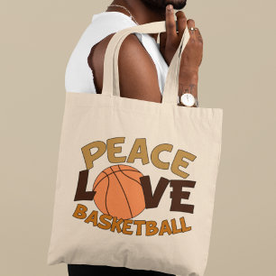 Liebe Basketball Orange/Brown Tragetasche