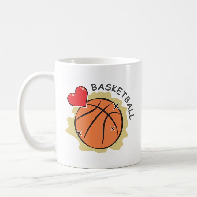 Liebe Basketball T - Shirt Kaffeetasse (Links)