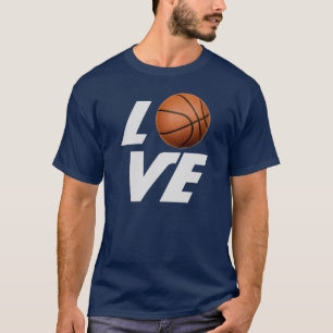 Liebe Basketball T - Shirt - Navy Blue Color T-Shi