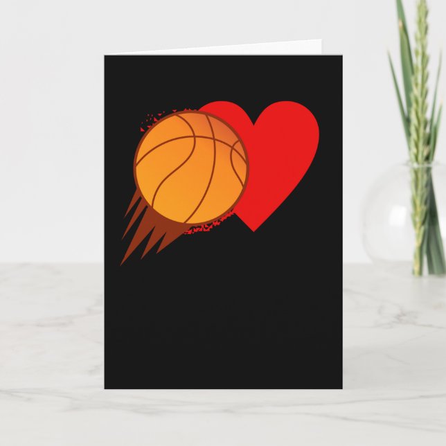 Liebe Basketball Valentinstag Karte (Vorderseite)