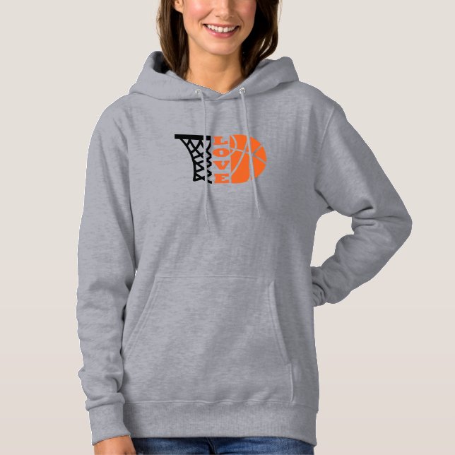 Liebe Basketballkorb Hoodie (Vorderseite)