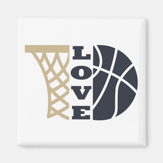 Liebe Basketballkorb Magnet (Vorne)