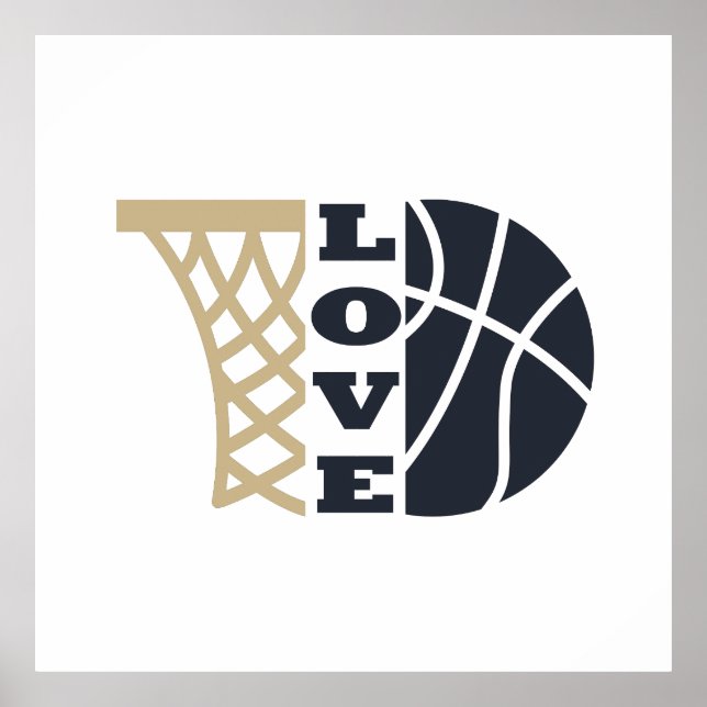 Liebe Basketballkorb Poster (Vorne)