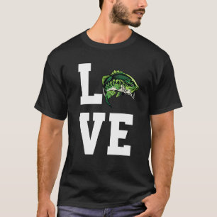 Liebe Bassangeln Outfit Forellenbarsch Fisch T-Shirt