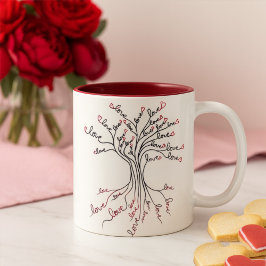 Liebe Baum des Lebens Kunst Niedlich Zweifarbige Tasse