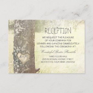 Liebe Baum Landschaft Hochzeit Rezeptionskarten Begleitkarte