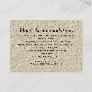 Liebe-Baum-lila Hotelunterbringungs-Einsatz-Karten Begleitkarte