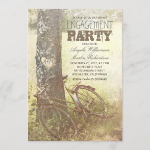 Liebe Baum rustikale Country Engagement Partei ein Einladung