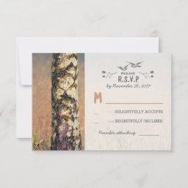 Liebe Baum rustikale Land Hochzeit RSVP Karten