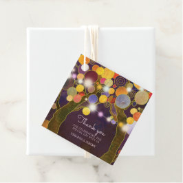 Liebe Bäume Lila Hochzeit Vielen Dank Geschenkanhänger