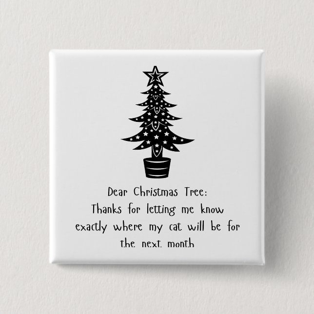 Liebe Bäume, meine Katze sagt Danke! 😺 🎄 Button (Vorderseite)