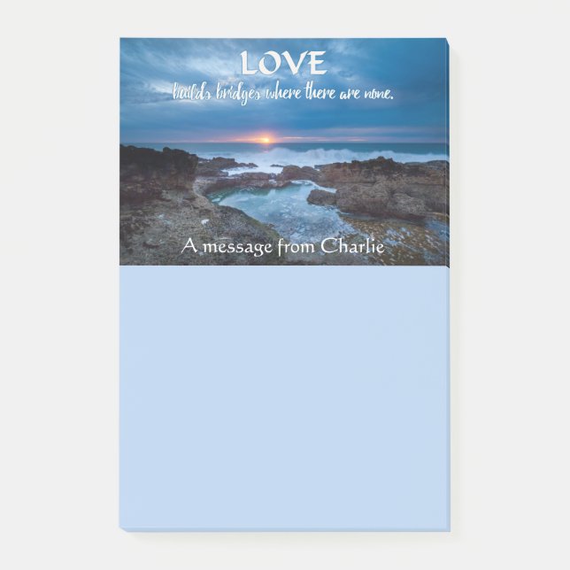 Liebe baut Bridges benutzerdefinierte Post-It-Noti Post-it Klebezettel (Vorderseite)