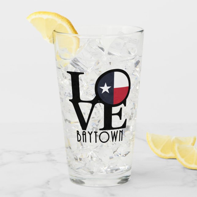 LIEBE Baytown Texas Glas (Vorderseite Ice)