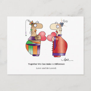 Liebe & BE LOVED Postcard bis April McCallum Postkarte