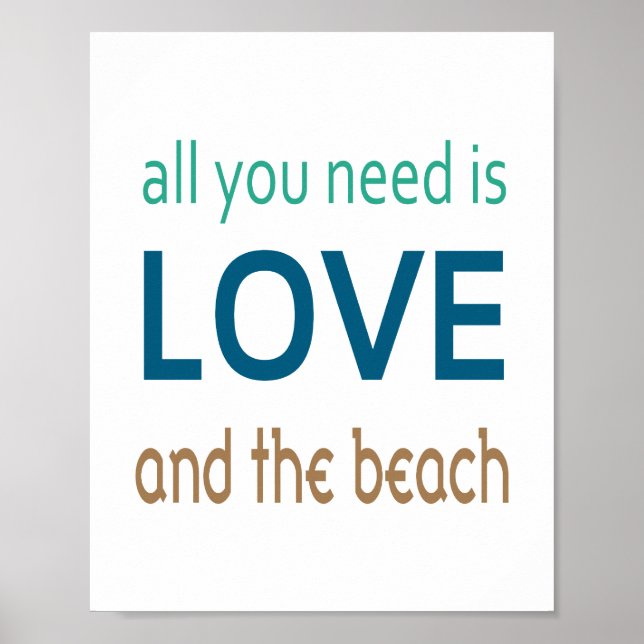 Liebe Beach Poster (Standardbildformat) (Vorne)