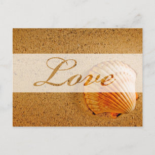 Liebe Beach Wedding Thema Save the Date Ankündigungspostkarte