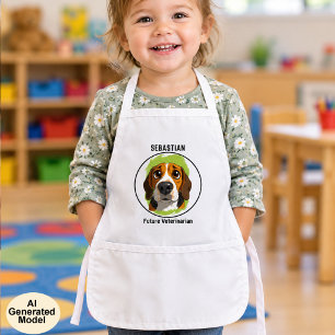 Liebe Beagle-Ersetzbare Kunstvorlage Kinderschürze