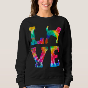 Liebe Beagle Gefärbte Krawatte Dog Mama Vater Sweatshirt