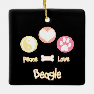 Liebe Beagle Keramikornament