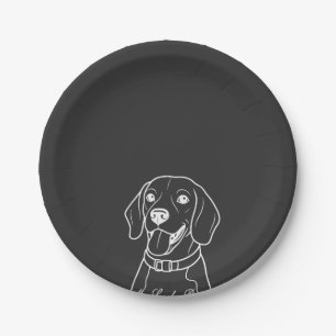 Liebe Beagle Pappteller