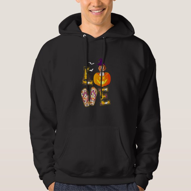 Liebe Beagle Pumpkin Halloween T Halloween Hoodie (Vorderseite)