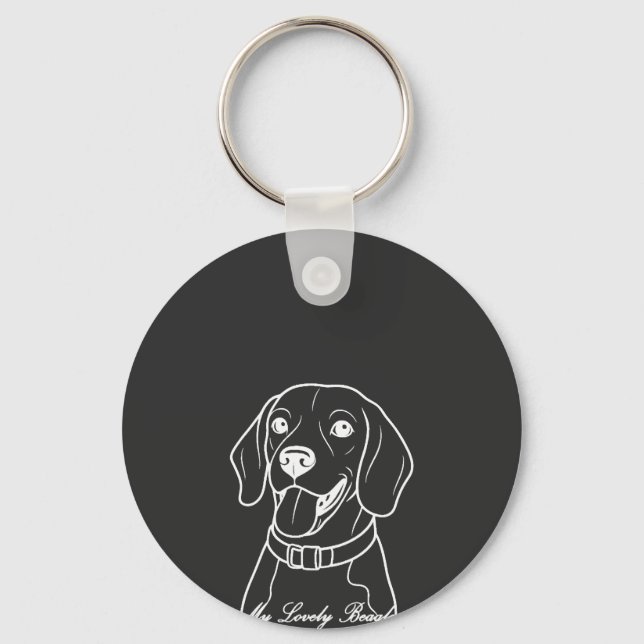 Liebe Beagle Schlüsselanhänger (Vorderseite)