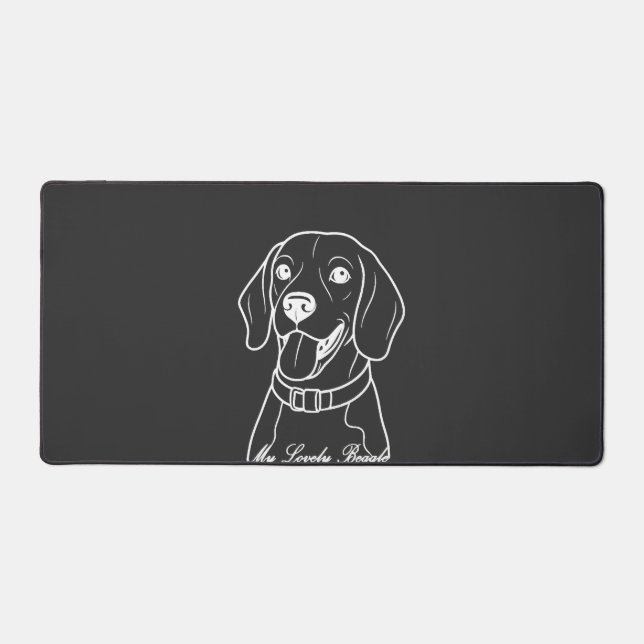 Liebe Beagle Schreibtischunterlage (Vorderseite)