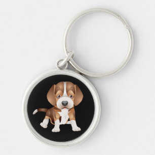 Liebe Beagle Welpe Hund schwarzer Schlüsselanhänge Schlüsselanhänger