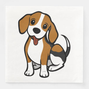 Liebe Beagle Welpen-Hochzeitsfeier Serviette