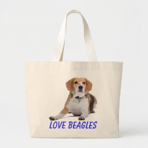 Liebe Beagles Welpen Hund Canvas-Tasche Jumbo Stoffbeutel
