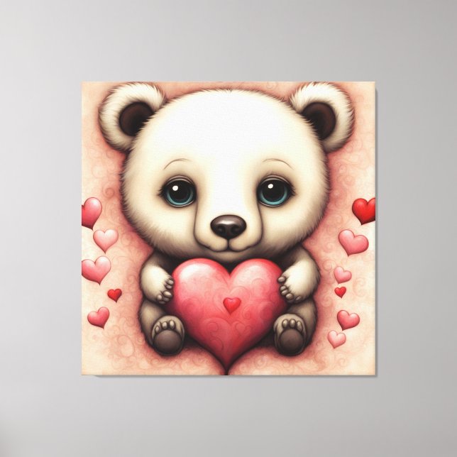 Liebe Bear 2 Leinwanddruck (Vorderseite)