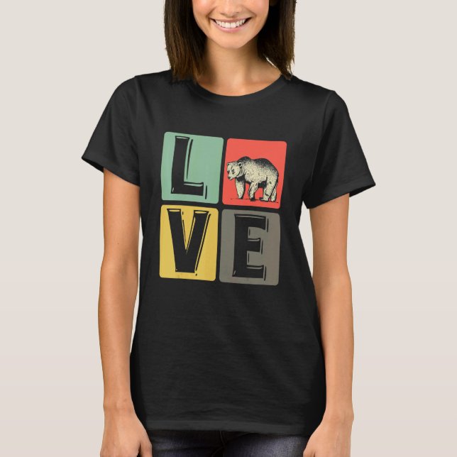 Liebe Bear Lovely Heart Brown Bears T-Shirt (Vorderseite)