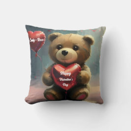 Liebe Bear: Personalisierter Valentinstag Kissen