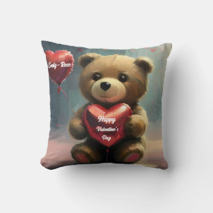 Liebe Bear: Personalisierter Valentinstag Kissen