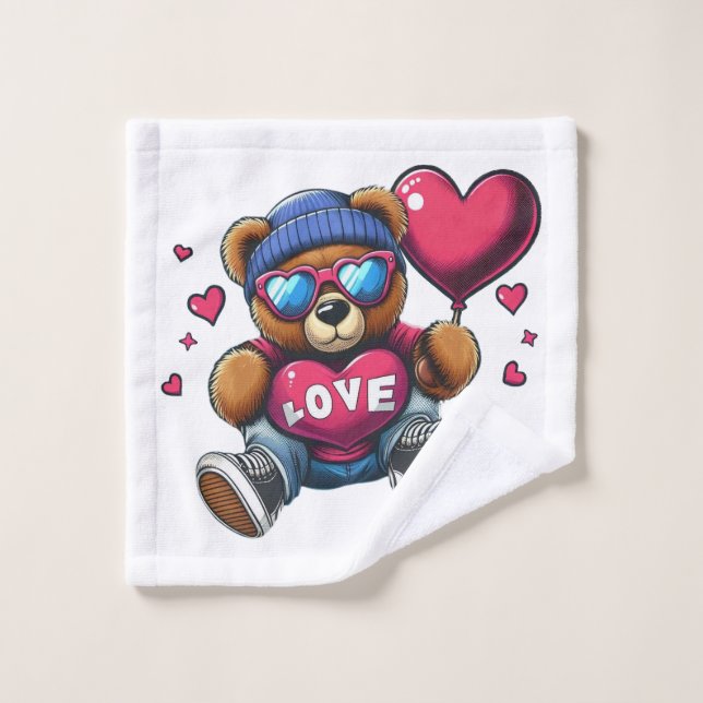 Liebe Bear Waschlappen (Waschlappen)