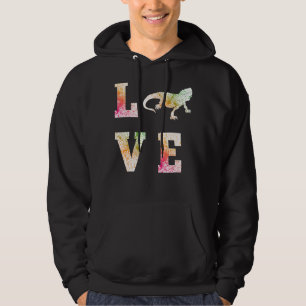 Liebe Bearded Dragon Reptile Lizard Kostüm Hoodie
