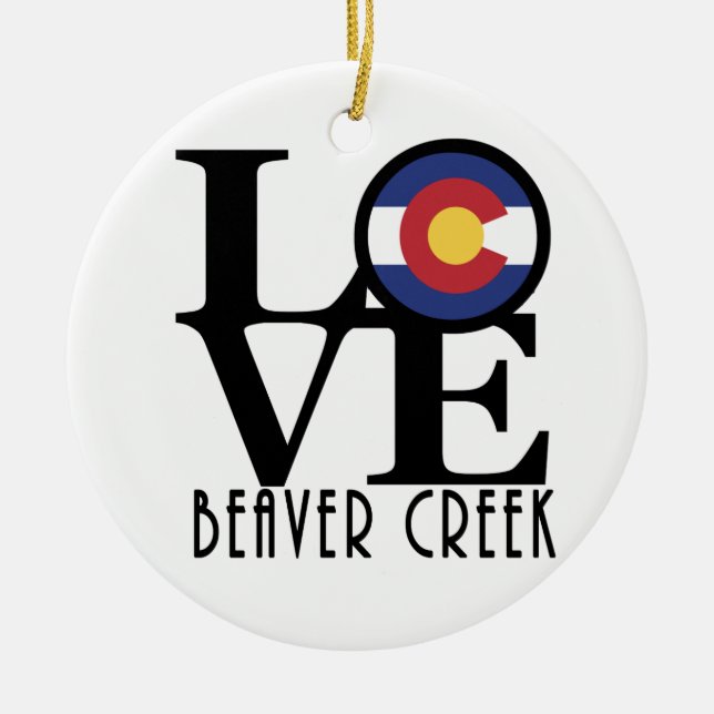 LIEBE Beaver Creek Co Keramik Ornament (Vorne)