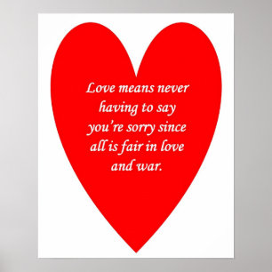 Liebe-bedeutet-nie-sagen-youre-sorry-seit Poster