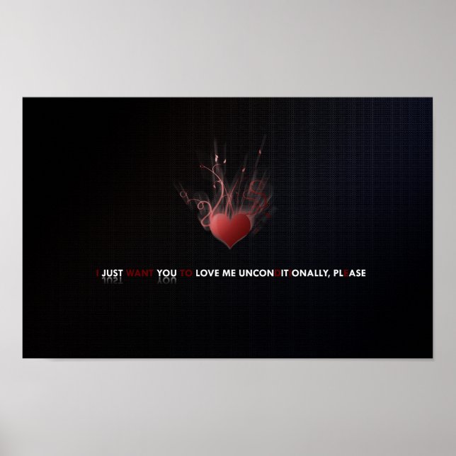 Liebe bedingungslos drucken poster (Vorne)